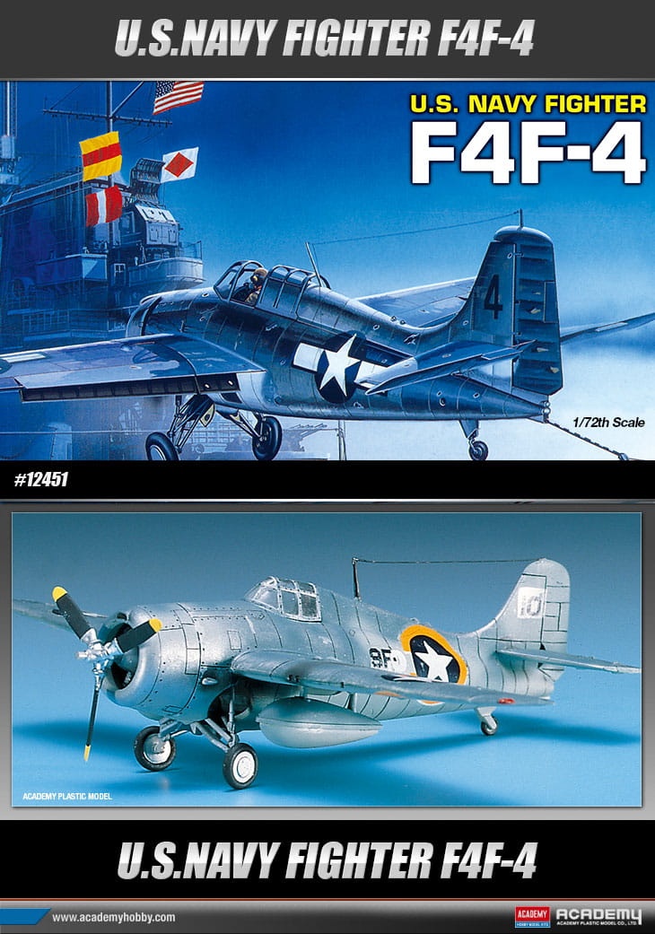 Zdjęcie dodatkowe produktu F4F-4 Wildcat 1:72 Academy 12451