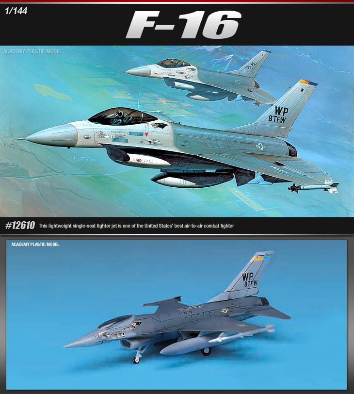 Zdjęcie dodatkowe produktu F-16 Fighting Falcon 1:144 Academy 12610