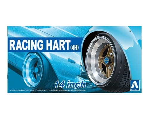 Felgi RACING HART(4H) 14inch 1:24 Aoshima 053775