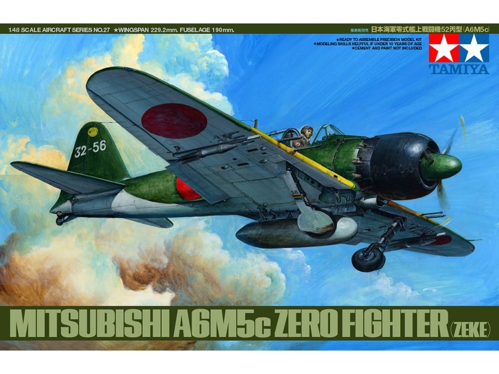 Zdjęcie główne produktu Mitsubishi A6M5c Zero Fighter (Zeke) 1:48 Tamiya 61027