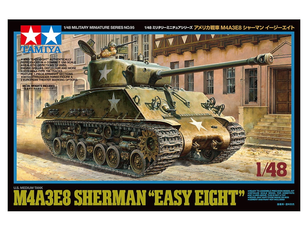 Zdjęcie dodatkowe produktu M4A3E8 Sherman Easy Eight 1:48 Tamiya 32595