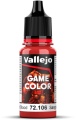 Zdjęcie główne produktu Vallejo 72106 Scarlet Blood Game Color Farba