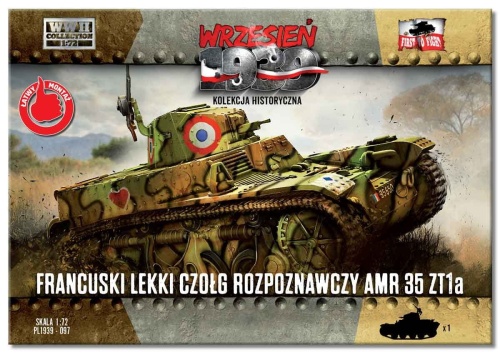 Francuski czołg rozpoznawczy AMR35 ZT 1a 1:72 First To Fight PL097
