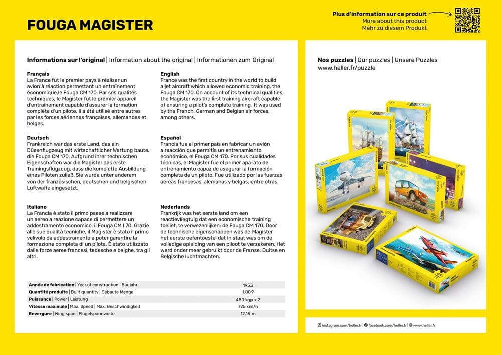 Zdjęcie dodatkowe produktu Puzzle 1000 Fouga Magister (Heller 20510)