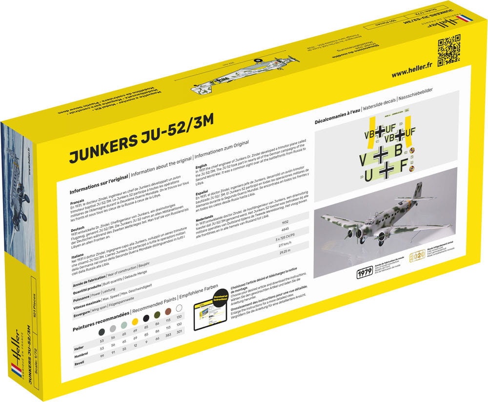 Zdjęcie dodatkowe produktu Junkers Ju-52/3M 1:72 Heller 80380