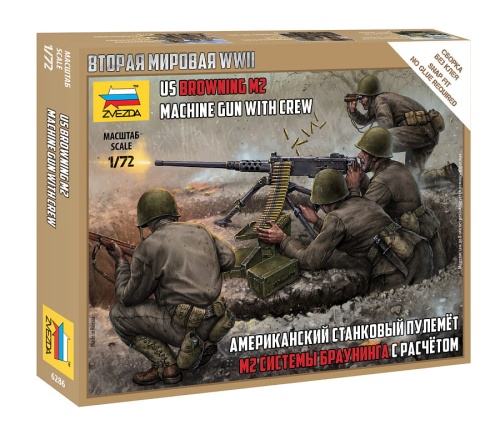 Karabin maszynowy Browning M2 i załoga 1:72 Zvezda 6286