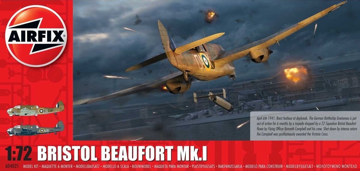 Zdjęcie główne produktu Bristol Beaufort Mk.I 1:72 Airfix A04021
