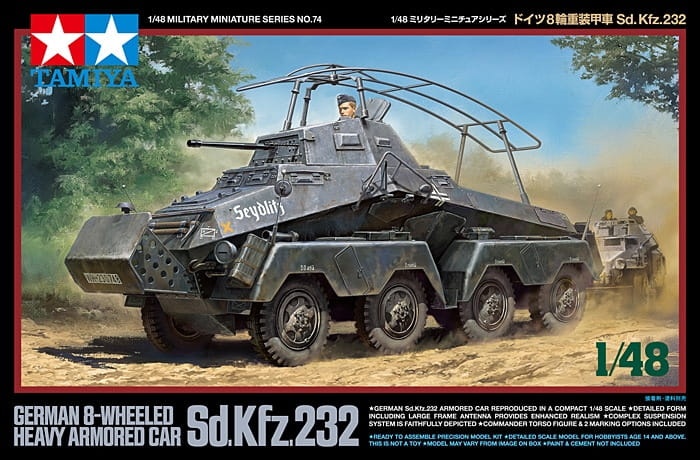 Zdjęcie dodatkowe produktu German 8-Wheeled Heavy Armored Car Sd.Kfz.232 1:48 Tamiya 32574