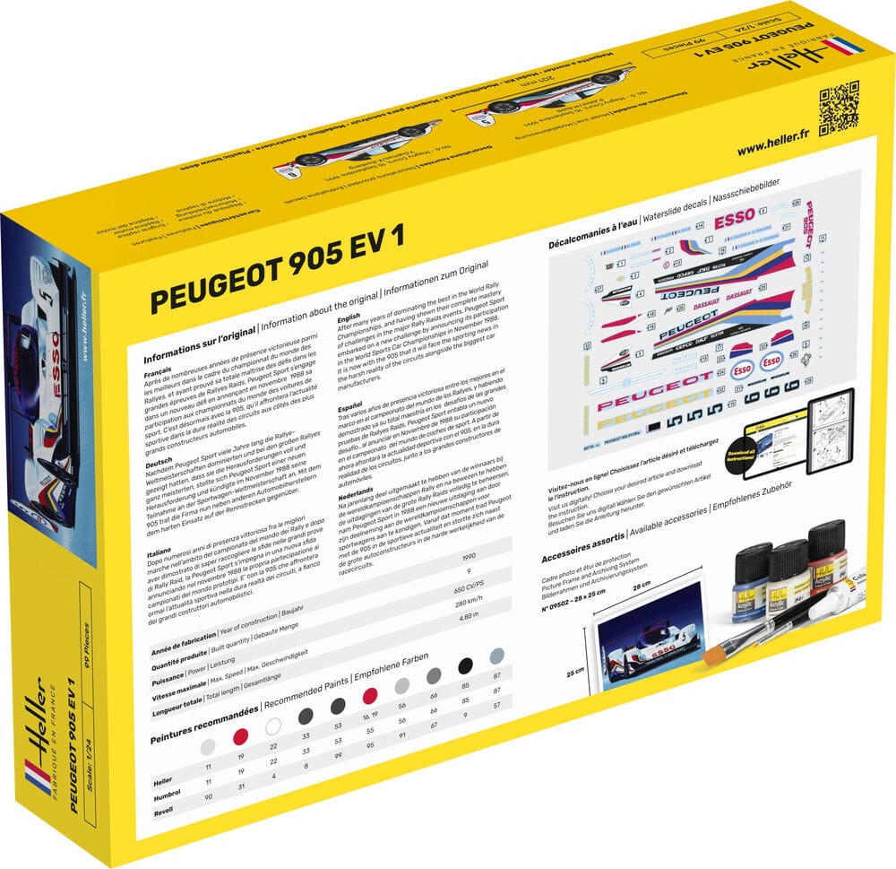 Zdjęcie dodatkowe produktu Peugeot 905 EV 1 1:24 Heller 80718