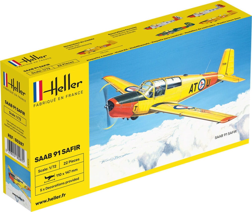 Zdjęcie dodatkowe produktu Saab 91 SAFIR 1:72 Heller 80287