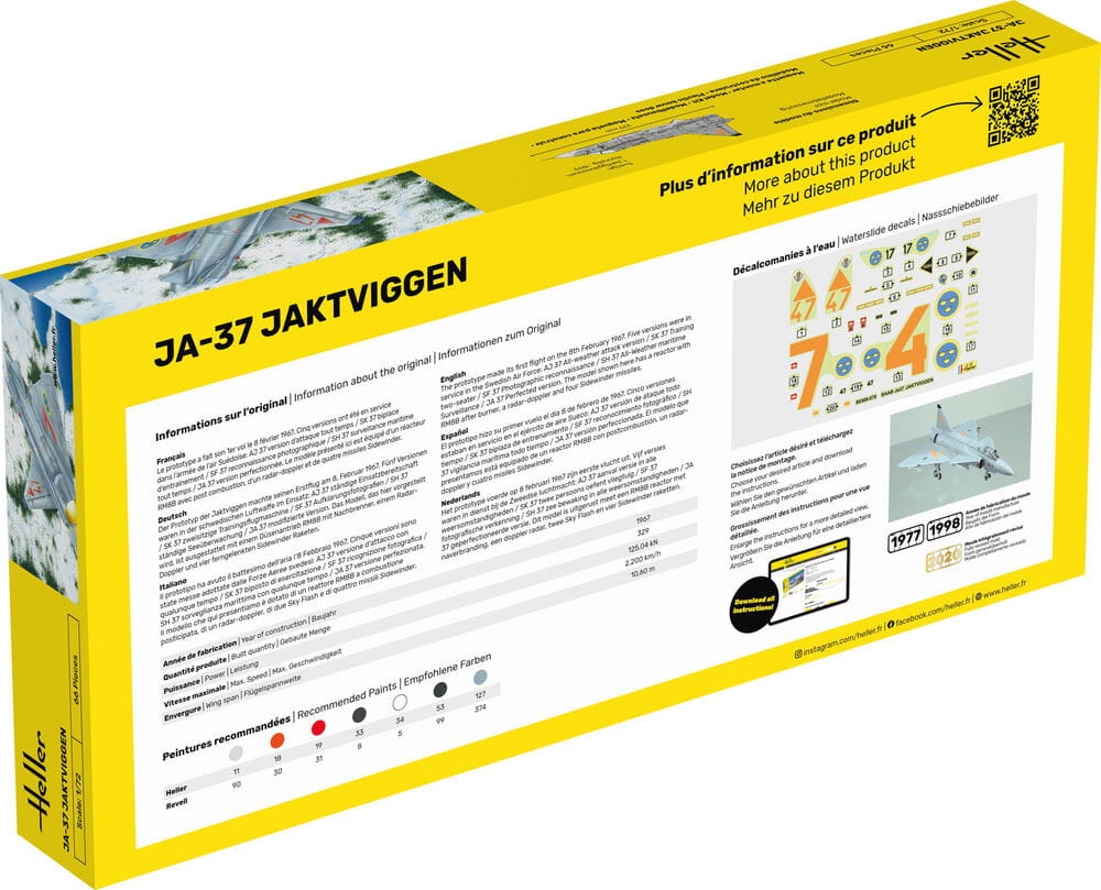 Zdjęcie dodatkowe produktu Saab JA-37 Viggen 1:72 Heller 80309