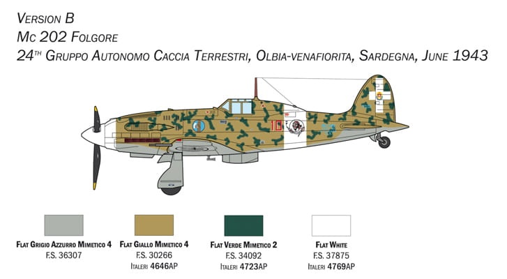 Zdjęcie dodatkowe produktu MC.202 Folgore 1:72 Italeri 1439