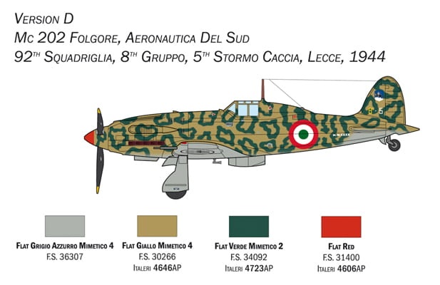 Zdjęcie dodatkowe produktu MC.202 Folgore 1:72 Italeri 1439