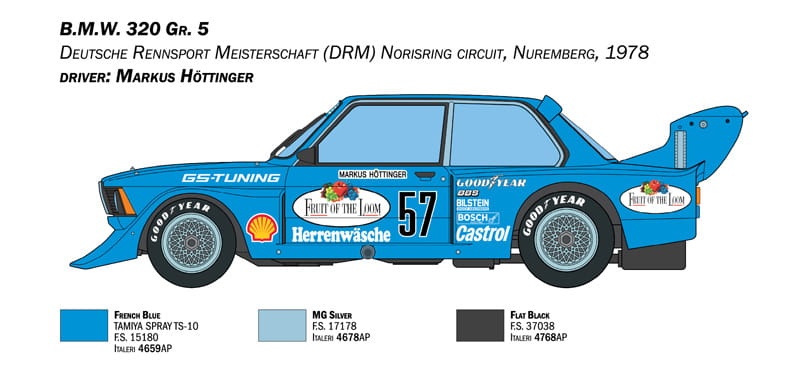 Zdjęcie dodatkowe produktu BMW 320 E21 (Group 5) 1:24 Italeri 3626