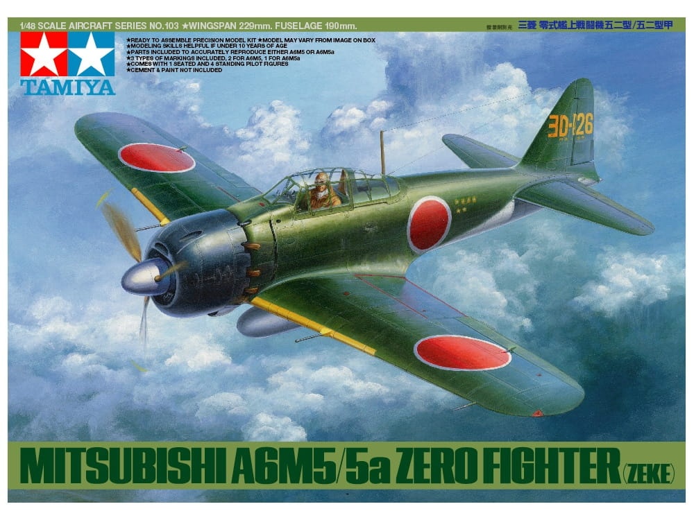 Zdjęcie dodatkowe produktu Mitsubishi A6M5/5a Zero Fighter (Zeke) 1:48 Tamiya 61103