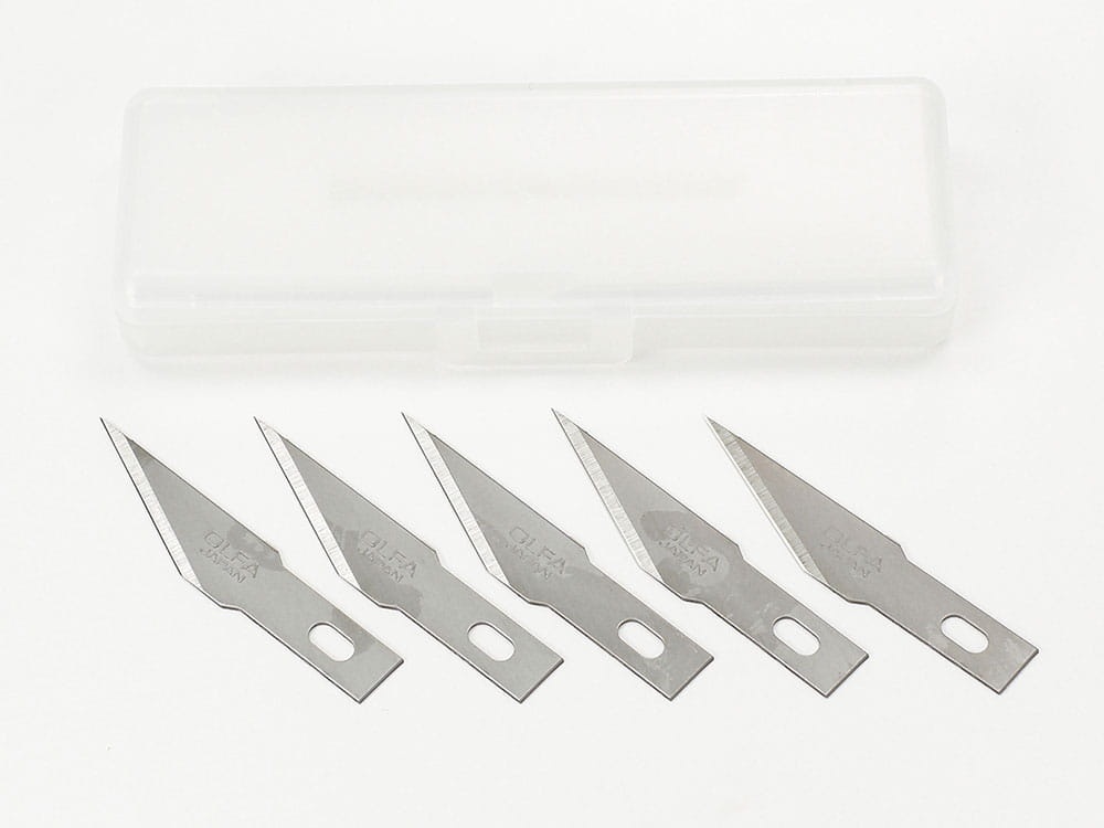 Zdjęcie dodatkowe produktu Ostrza zamienne do noża Modelers Knife PRO (5szt.) Tamiya 74099