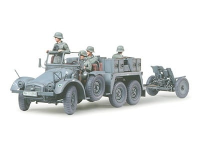 Krupp Protze 1ton (6X4) Towing Truck w/3.7cm Pak 1:35 Tamiya 35259