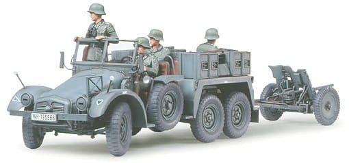 Zdjęcie dodatkowe produktu Krupp Protze 1ton (6X4) Towing Truck w/3.7cm Pak 1:35 Tamiya 35259