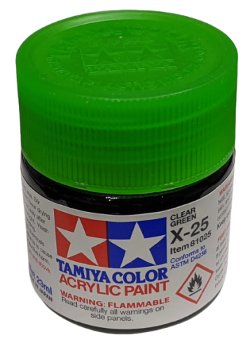 Tamiya 81025 X-25 Clear Green Farba 23ml X25 Acrylic