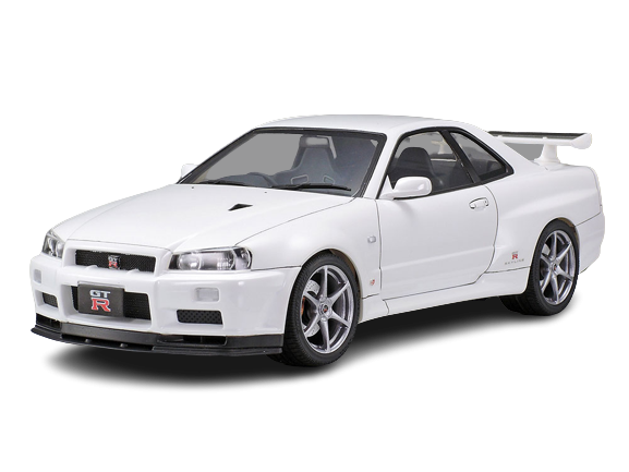 Zdjęcie główne produktu Nissan Skyline R34 GT-R V-Spec II (+ opcja pakiet Nur) 1:24 Tamiya 24258