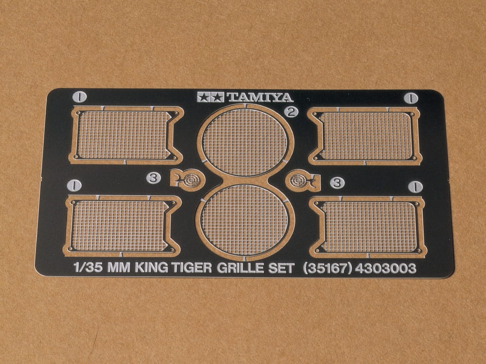 Zdjęcie dodatkowe produktu King Tiger Photo-Etched Grille Set 1:35 Tamiya 35167