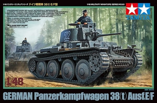 Zdjęcie dodatkowe produktu German Panzerkampfwagen 38(t) Ausf.E/F 1:48 Tamiya 32583