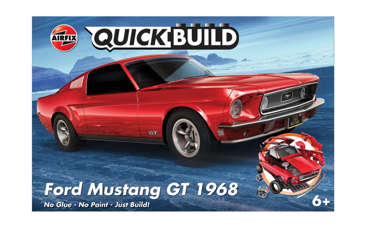 Zdjęcie główne produktu Ford Mustang GT 1968 QUICKBUILD Airfix J6035 (klocki)