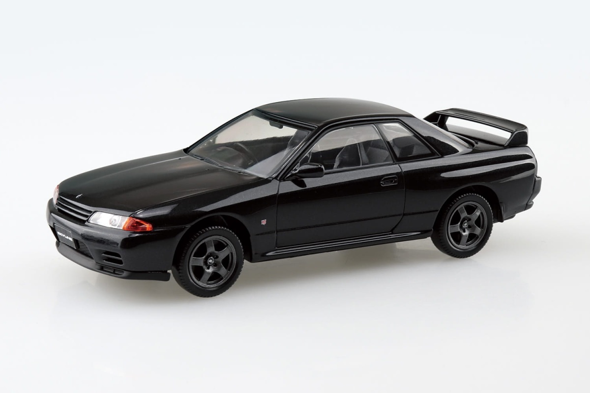 Zdjęcie dodatkowe produktu Nissan Skyline R32 GT-R (Black Pearl Metallic) SNAP KIT 1:32 Aoshima 063552