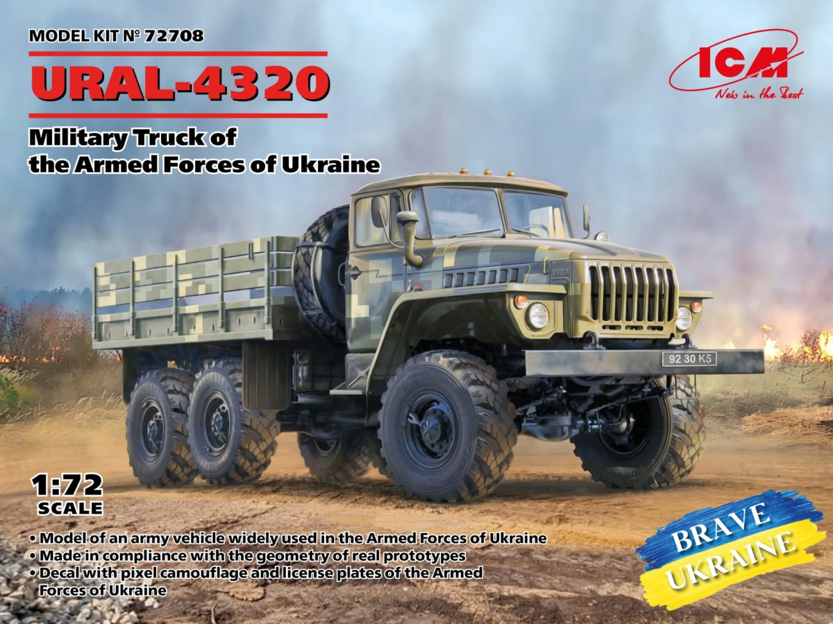 Zdjęcie główne produktu URAL-4320 1:72 ICM 72708