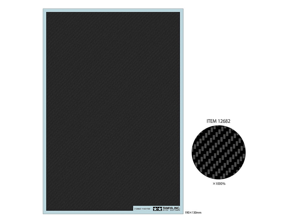 Zdjęcie główne produktu Kalkomania włókna węglowego, carbon (Twill Weave/Extra Fine) Tamiya 12682