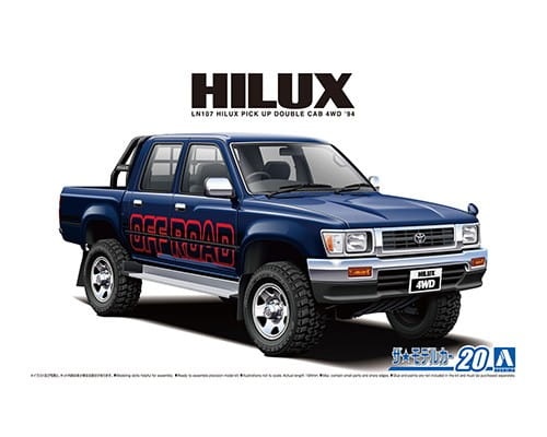 Zdjęcie główne produktu Toyota Hilux Double Cab '94 LN107 1:24 Aoshima 062173