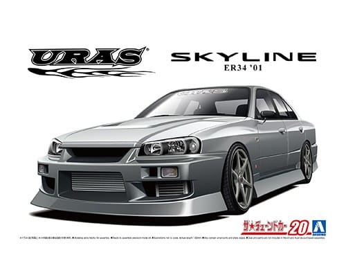 Zdjęcie główne produktu Nissan Skyline ER34 25GT-t URAS '01 1:24 Aoshima 061343