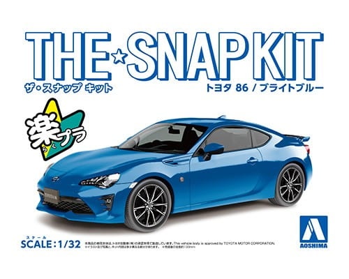 Toyota 86 (Bright Blue) SNAP KIT 1:32 Aoshima 057544