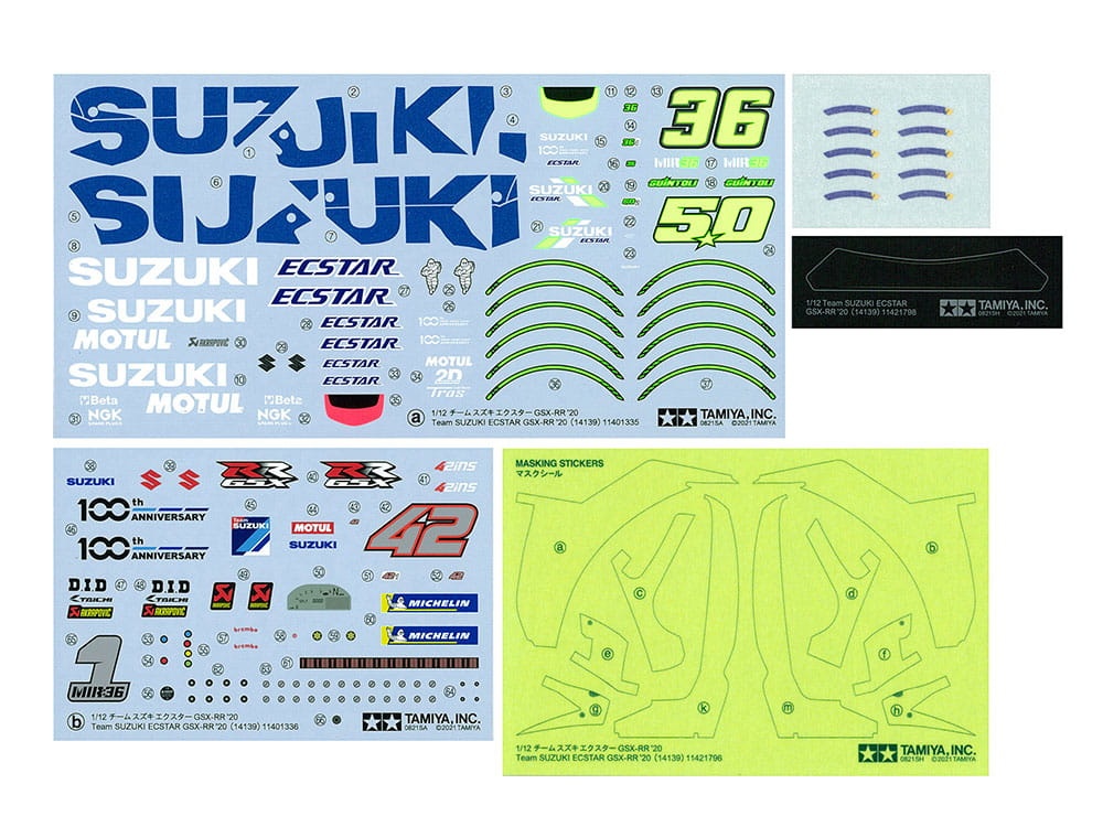 Zdjęcie dodatkowe produktu Suzuki ECSTAR GSX-RR '20 1:12 Tamiya 14139