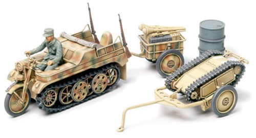 Kettenkraftrad w/Infantry Cart & Goliath Demolition Vehicle 1:48 Tamiya 32502