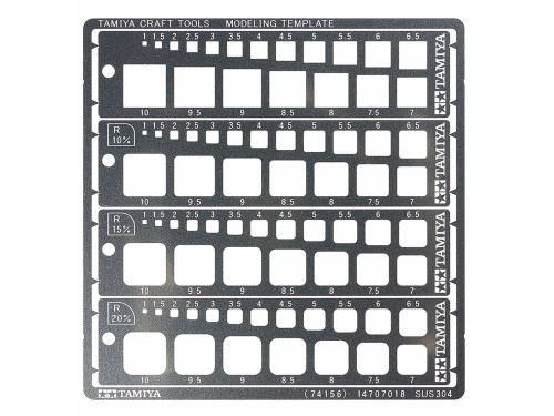 Modeling Template (Square, 1-10mm) Tamiya 74156