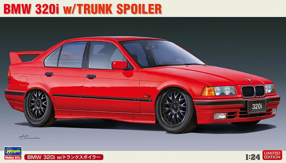 Zdjęcie główne produktu BMW 320i E36 ze spojlerem 1:24 Hasegawa 20592
