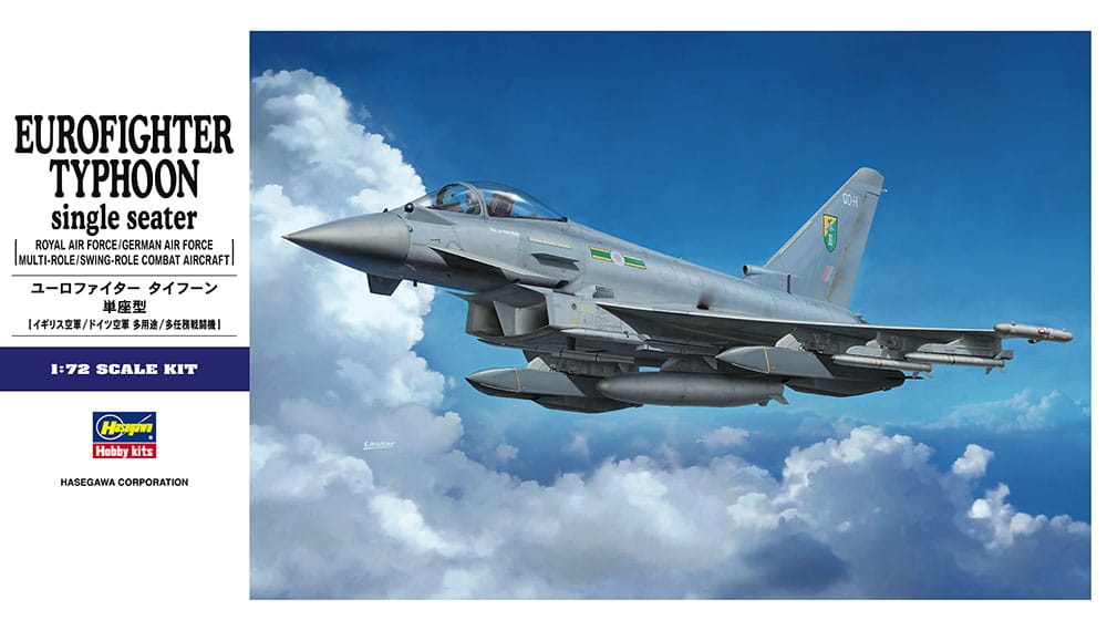 Zdjęcie główne produktu Eurofighter Typhoon (single seater) 1:72 Hasegawa E40