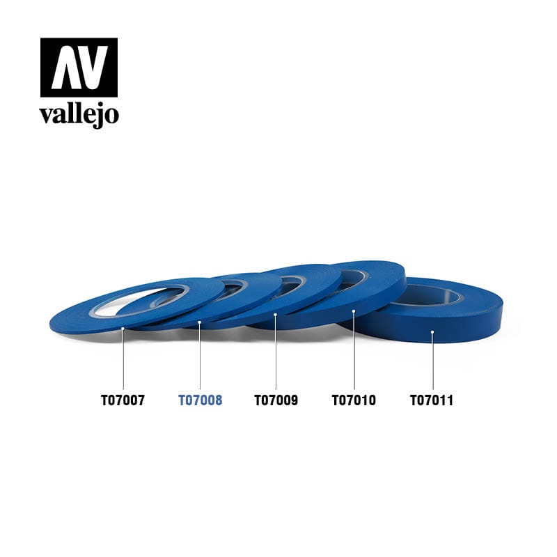 Zdjęcie dodatkowe produktu Taśma maskująca elastyczna 2mm x 18m (2szt) Vallejo T07008