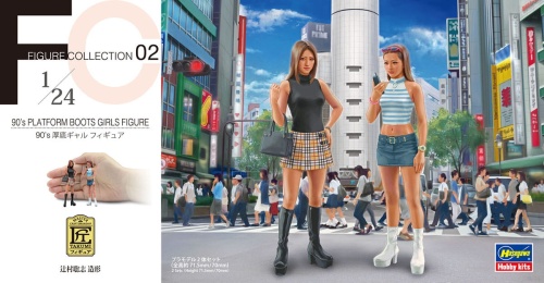 Platform Boots Girls Figure 90' 1:24 Hasegawa FC02