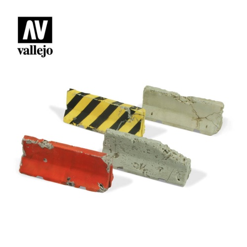 Damaged Concrete Barriers 1:35 Vallejo SC215