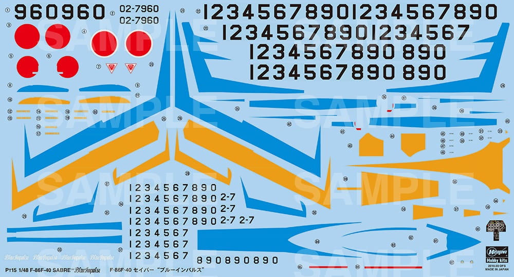 Zdjęcie dodatkowe produktu F-86F-40 Sabre (Blue Impulse) 1:48 Hasegawa PT15