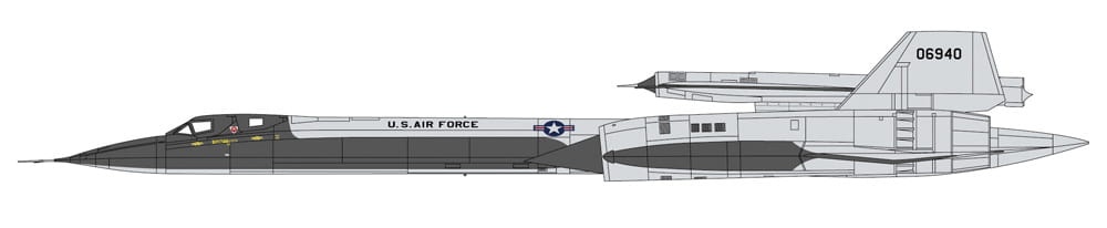 Zdjęcie dodatkowe produktu SR-71 Blackbird (A Version) w/GTD-21B 1:72 Hasegawa 02395