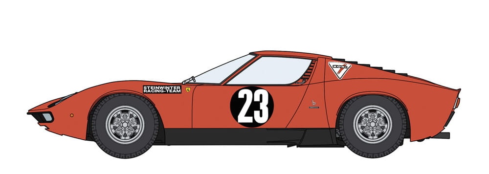 Zdjęcie dodatkowe produktu Lamborghini Miura P400 (1968 Hockenheimring) 1:24 Hasegawa 20567