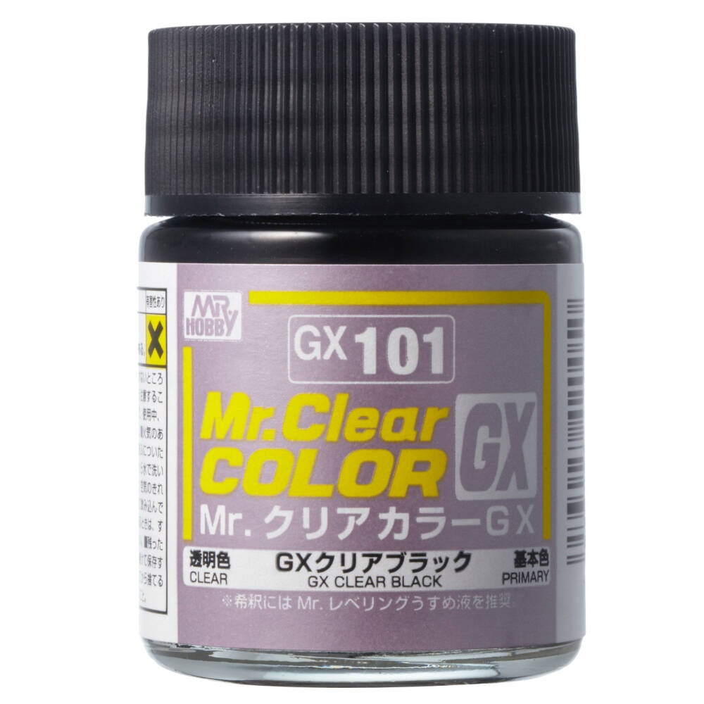 Zdjęcie główne produktu Mr. Color GX-101 GX Clear Black (18ml) Mr. Clear Color GX101