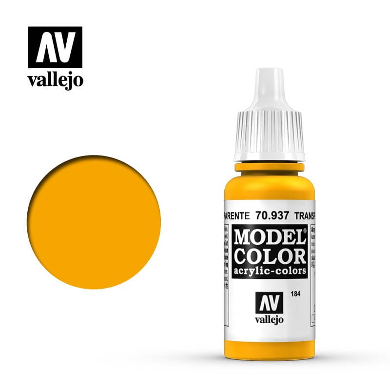 Zdjęcie główne produktu Vallejo 70937 Transparent Yellow Model Color Farba