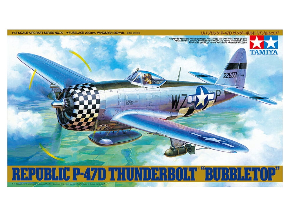 Zdjęcie dodatkowe produktu P-47D Thunderbolt (Bubbletop) 1:48 Tamiya 61090