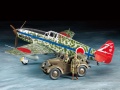 Zdjęcie dodatkowe produktu Kawasaki Ki-61-Id Hien (Tony) & 4x4 Light Vehicle Kurogane Set 1:48 Tamiya 25203