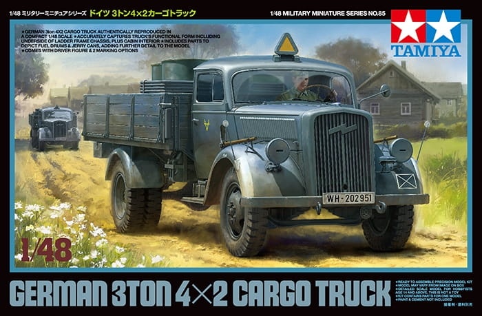 Zdjęcie dodatkowe produktu German 3ton 4x2 Cargo Truck 1:48 Tamiya 32585