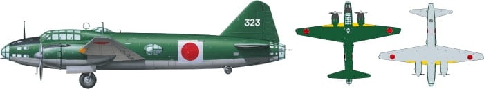 Zdjęcie dodatkowe produktu Mitsubishi G4M1 Model 11 1:48 Tamiya 61110 (Admiral Yamamoto Transport (w/17 Figures))